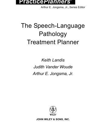 خرید و دانلود نسخه کامل کتاب The Speech-Language Pathology Treatment Planner (Practice Planners)