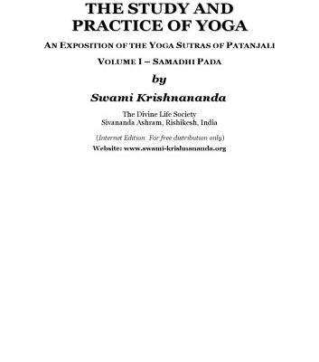 خرید و دانلود نسخه کامل کتاب THE STUDY AND PRACTICE OF YOGA Volume 1