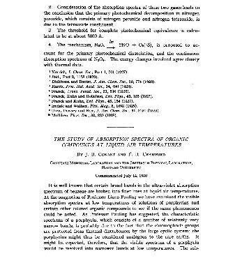 خرید و دانلود نسخه کامل کتاب The Study of Absorption Spectra of Organic Compounds at Liquid Air Temperatures