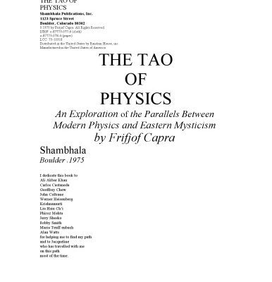 خرید و دانلود نسخه کامل کتاب The Tao of Physics: An Exploration Of the Parallels between Modern Physics and Eastern Mysticism