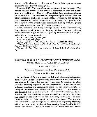 خرید و دانلود نسخه کامل کتاب The Temperature Coefficient of the Photochemical Formation of Hydrogen Chloride