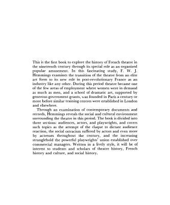 خرید و دانلود نسخه کامل کتاب The Theatre Industry in Nineteenth-Century France