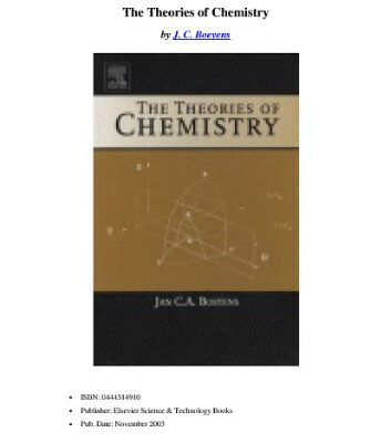 خرید و دانلود نسخه کامل کتاب The theories of chemistry