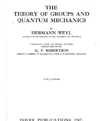 خرید و دانلود نسخه کامل کتاب The theory of groups and quantum mechanics