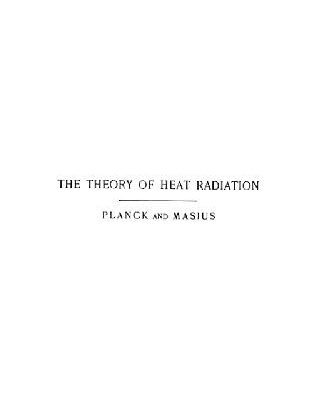 خرید و دانلود نسخه کامل کتاب The Theory of Heat Radiation