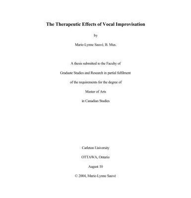 خرید و دانلود نسخه کامل کتاب The therapeutic effects of vocal improvisation