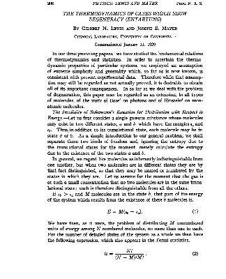 خرید و دانلود نسخه کامل کتاب The Thermodynamics of Gases which Show Degeneracy (Entartung)