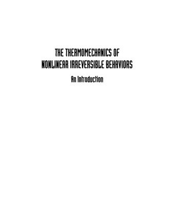 خرید و دانلود نسخه کامل کتاب The Thermomechanics of Nonlinear Irreversible Behaviours: An Introduction