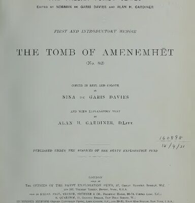خرید و دانلود نسخه کامل کتاب The Tomb of Amenemhet (No. 82)