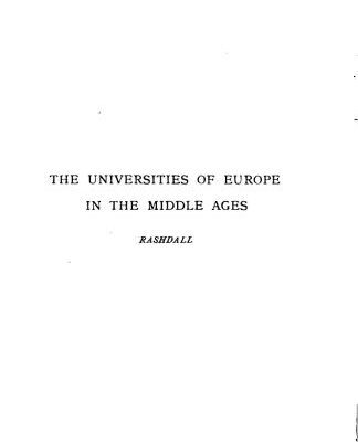 خرید و دانلود نسخه کامل کتاب The Universities of Europe in the Middle Ages