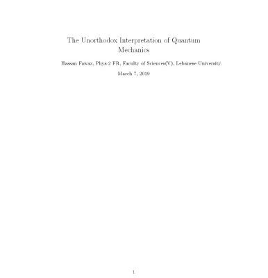 خرید و دانلود نسخه کامل کتاب The Unorthodox Interpretation of QM