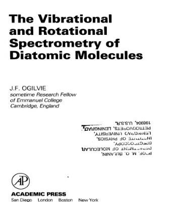 خرید و دانلود نسخه کامل کتاب The Vibrational and Rotational Spectrometry of Diatomic Molecules