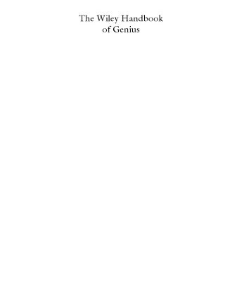 خرید و دانلود نسخه کامل کتاب The Wiley Handbook of Genius
