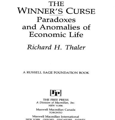 خرید و دانلود نسخه کامل کتاب The Winner s Curse  Paradoxes and Anomalies of Economic Life Richard H Thaler Russel Sage Foundation Book The Free Press MacMillan