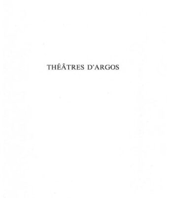 خرید و دانلود نسخه کامل کتاب Théâtres d’Argos