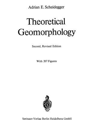 خرید و دانلود نسخه کامل کتاب Theoretical Geomorphology