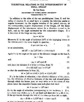 خرید و دانلود نسخه کامل کتاب Theoretical Relations in the Interferometry of Small Angles