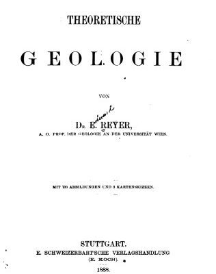 خرید و دانلود نسخه کامل کتاب Theoretische Geologie