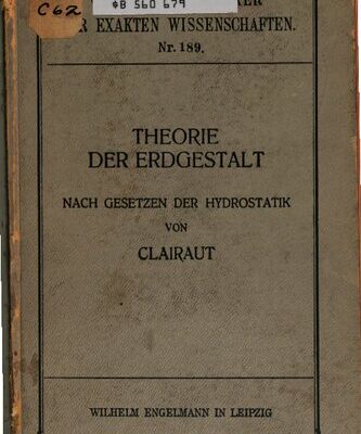 خرید و دانلود نسخه کامل کتاب Theorie der Erdgestalt nach Gesetzen der Hydrostatik