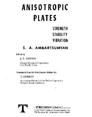 خرید و دانلود نسخه کامل کتاب Theory of anisotropic plates: strength, stability, and vibrations
