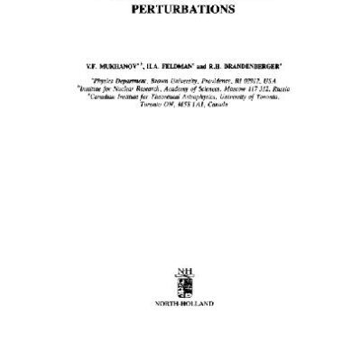 خرید و دانلود نسخه کامل کتاب Theory of cosmological perturbations