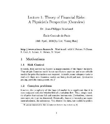 خرید و دانلود نسخه کامل کتاب Theory of financial risk: a physicist’s perspective