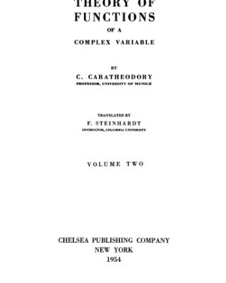 خرید و دانلود نسخه کامل کتاب Theory of Functions of a Complex Variable ; VOL II