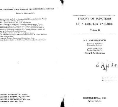 خرید و دانلود نسخه کامل کتاب Theory of Functions of a Complex Variable, Volume 3