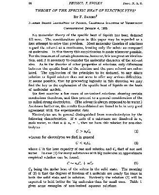 خرید و دانلود نسخه کامل کتاب Theory of the Specific Heat of Electrolytes