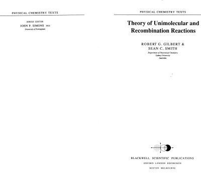 خرید و دانلود نسخه کامل کتاب Theory of Unimolecular and Recombination Reactions