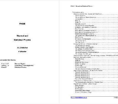 خرید و دانلود نسخه کامل کتاب Thermal and Statistical Physics (lecture notes, Web draft 2001)