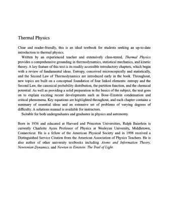 خرید و دانلود نسخه کامل کتاب Thermal Physics