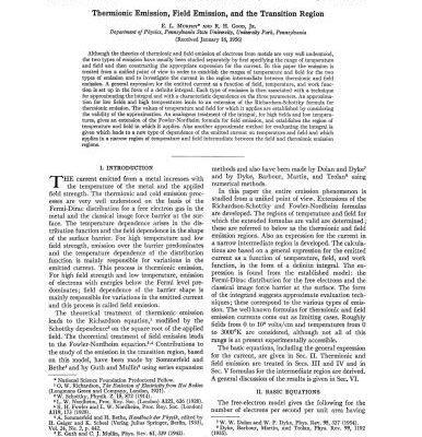 خرید و دانلود نسخه کامل کتاب Thermionic emission, field emission and the transition region