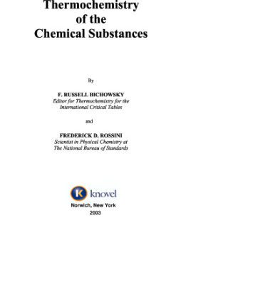خرید و دانلود نسخه کامل کتاب Thermochemistry of the chemical substances