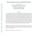 خرید و دانلود نسخه کامل کتاب Thermodynamic Limit in Statistical Physics