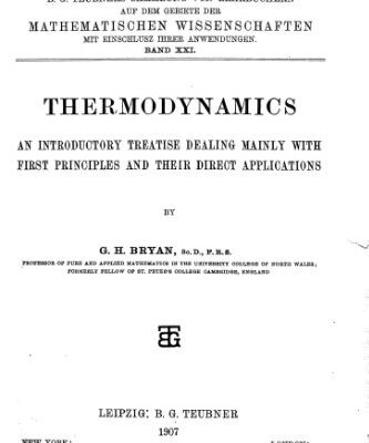 خرید و دانلود نسخه کامل کتاب Thermodynamics: an introductory treatise