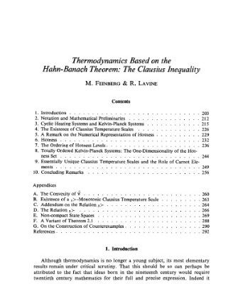 خرید و دانلود نسخه کامل کتاب Thermodynamics based on the Hahn-Banach Theorem