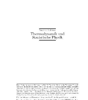 خرید و دانلود نسخه کامل کتاب Thermodynamik und statistische Physik 001