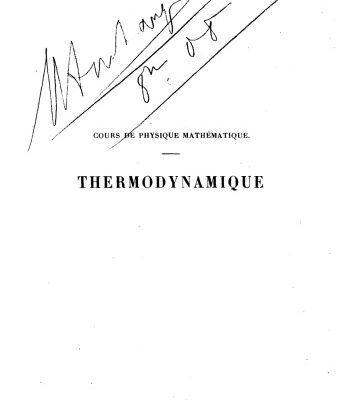 خرید و دانلود نسخه کامل کتاب Thermodynamique (Deuxième édition revue et corrigée)