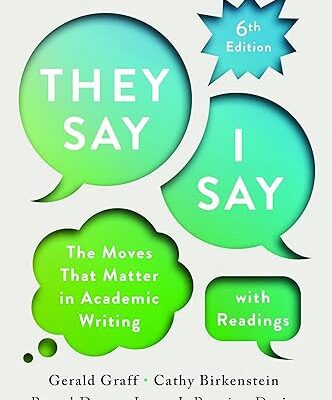 خرید و دانلود نسخه کامل کتاب “They Say / I Say” with Readings (6th Edition) –  +  Pdf