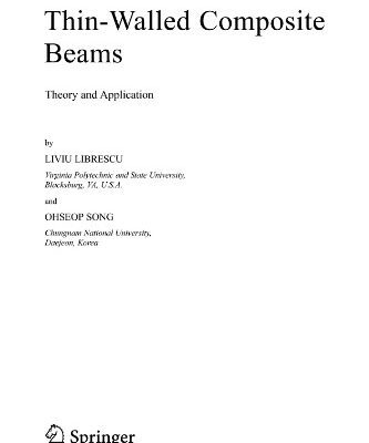 خرید و دانلود نسخه کامل کتاب Thin-Walled Composite Beams. Theory and Application
