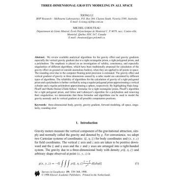 خرید و دانلود نسخه کامل کتاب Three-dimensional gravity modeling in all space