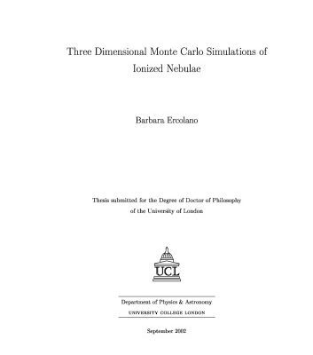 خرید و دانلود نسخه کامل کتاب Three dimensional Monte Carlo simulations of ionized nebulae