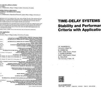 خرید و دانلود نسخه کامل کتاب Time-delay systems. Stability and Performance Criteria with Applications