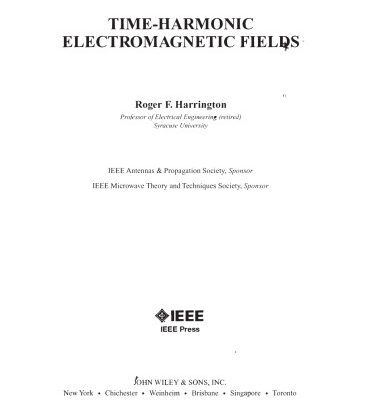 خرید و دانلود نسخه کامل کتاب Time-Harmonic Electromagnetic Fields (IEEE Press Series on Electromagnetic Wave Theory)