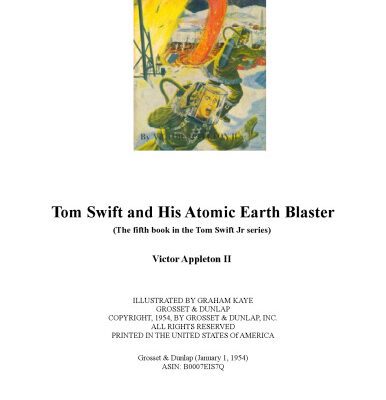 خرید و دانلود نسخه کامل کتاب Tom Swift and His Atomic Earth Blaster (The fifth book in the Tom Swift Jr series)