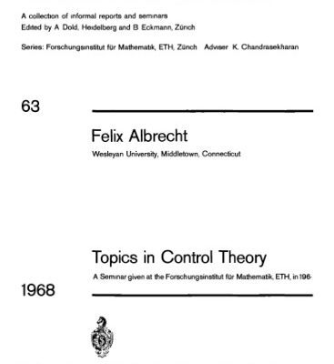خرید و دانلود نسخه کامل کتاب Topics in Control Theory
