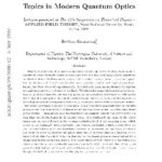 خرید و دانلود نسخه کامل کتاب Topics in Modern Quantum Optics