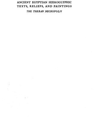 خرید و دانلود نسخه کامل کتاب Topographical Bibliography of Ancient Egyptian Hieroglyphic Texts, Statues, Reliefs and Painting Volume I: The Theban Necropolis, part 1 – Private Tombs. 2nd ed.