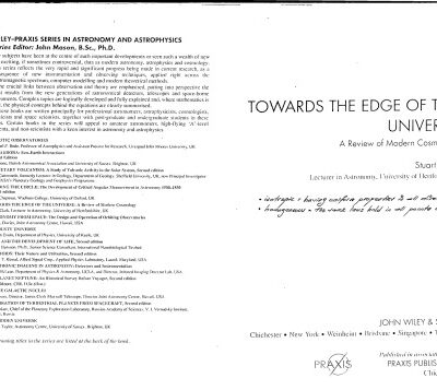 خرید و دانلود نسخه کامل کتاب Towards the Edge of the Universe: A Review of Modern Cosmology (Wiley-Praxis Series in Astronomy & Astrophysics)